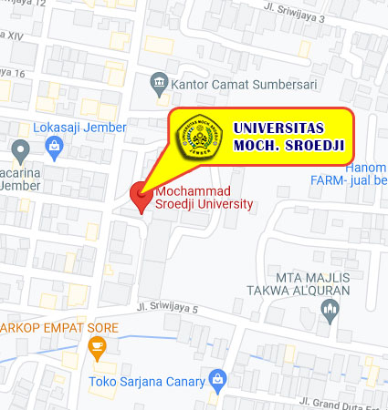 Location Lecture Universitas Mochammad Sroedji  Nomor